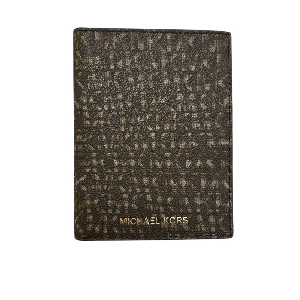 Michael kors passport travel wallet brown monogram mk